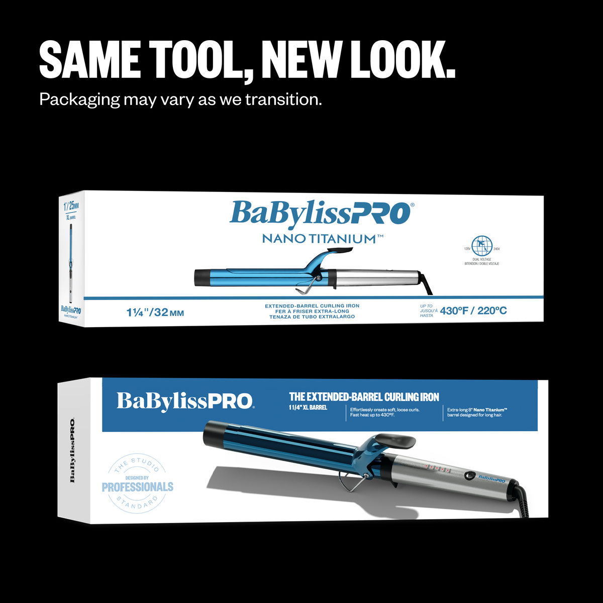 BaBylissPRO&reg; Nano Titanium&trade; 1&frac14;" Extended Barrel Curling Iron, , hi-res 10