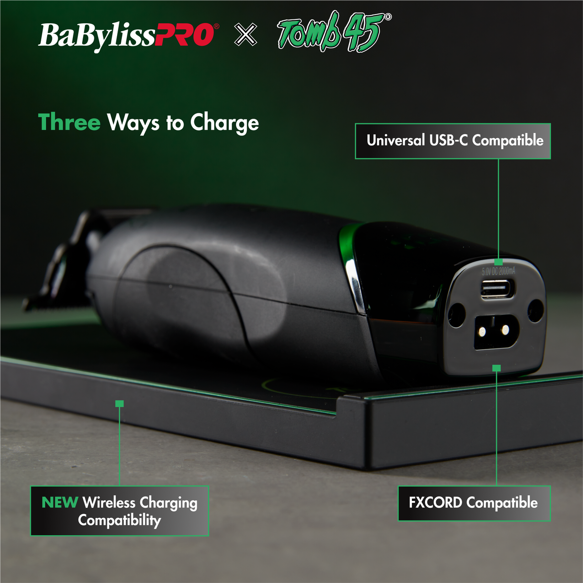 BaBylissPRO&reg; x Tomb45&reg; Wireless-Charging Trimmer, , hi-res 4