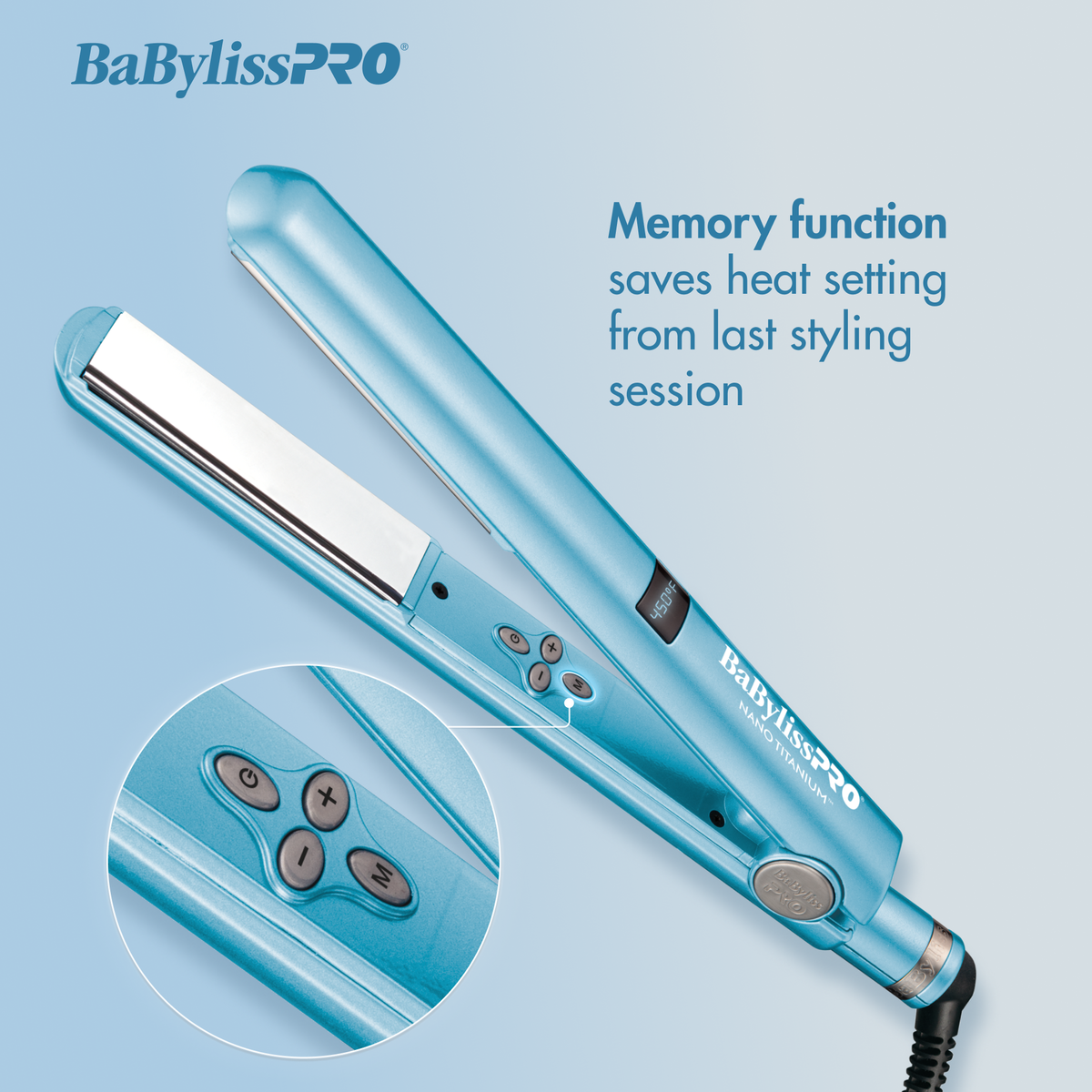BaBylissPRO&reg; Nano Titanium&trade; 1" Digital Straightener, , hi-res 7