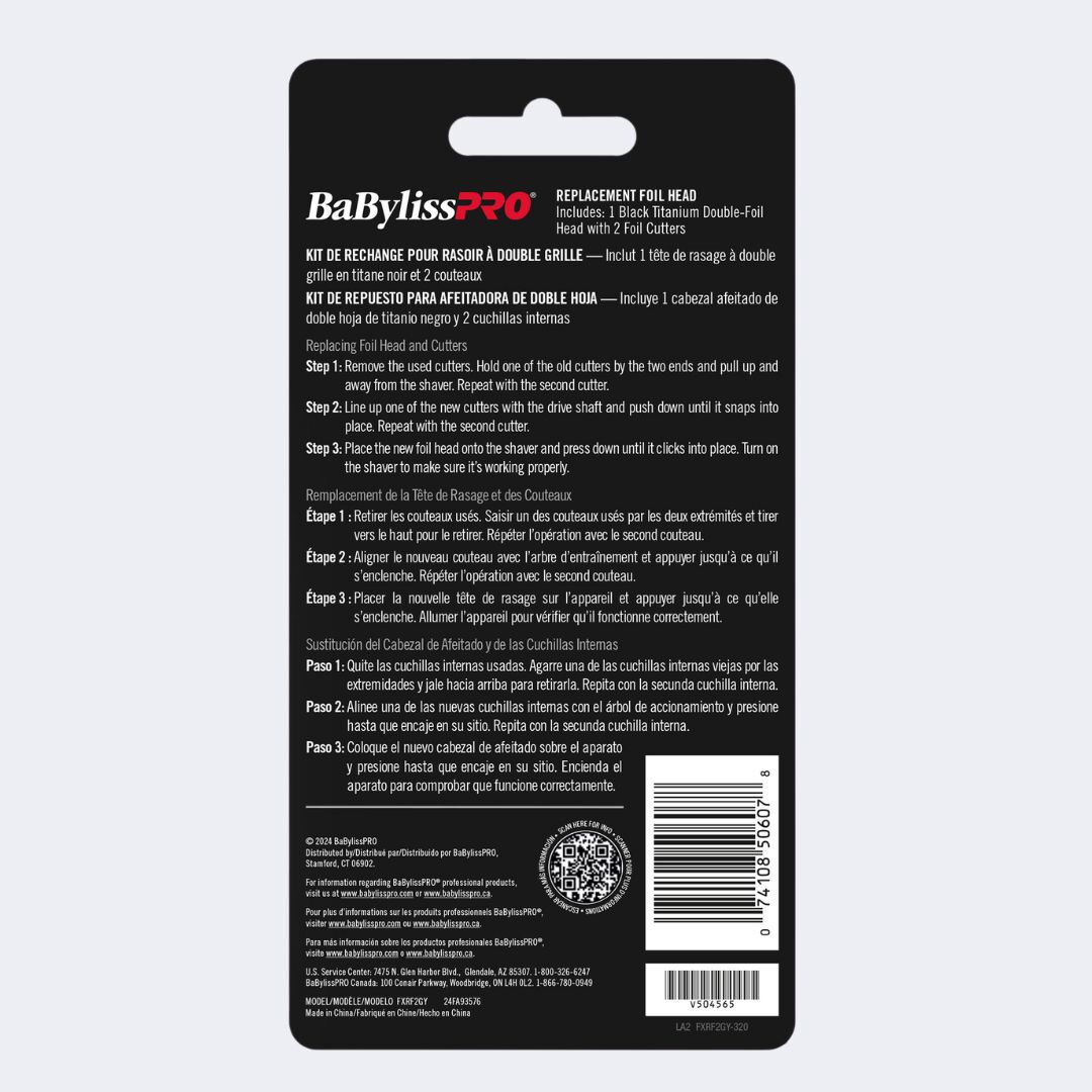 Replacement Foils & Cutters for FOILFX02 (Grey) | BaBylissPRO