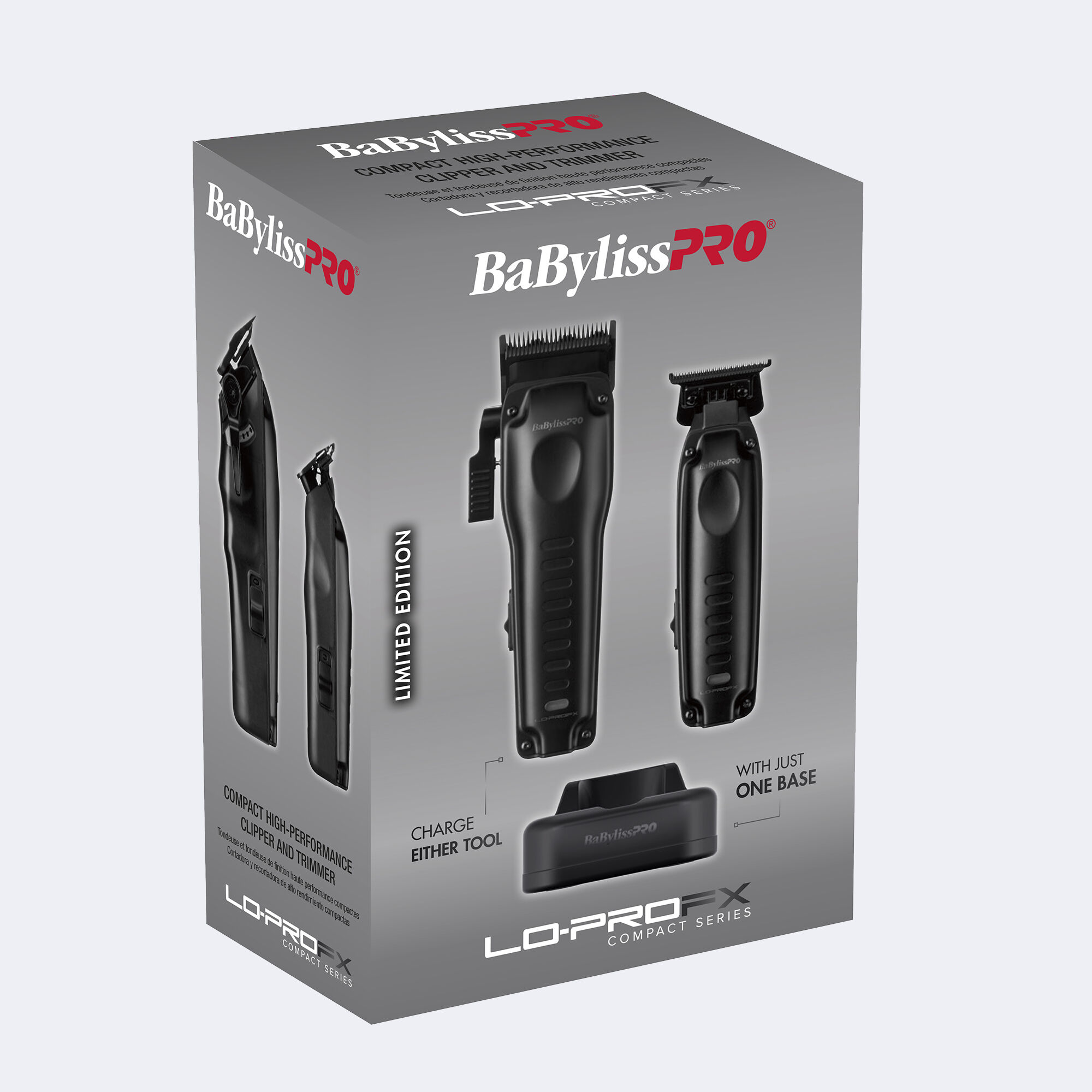 LO-PROFX Compact Clipper & Trimmer Set (Black) | BaBylissPRO