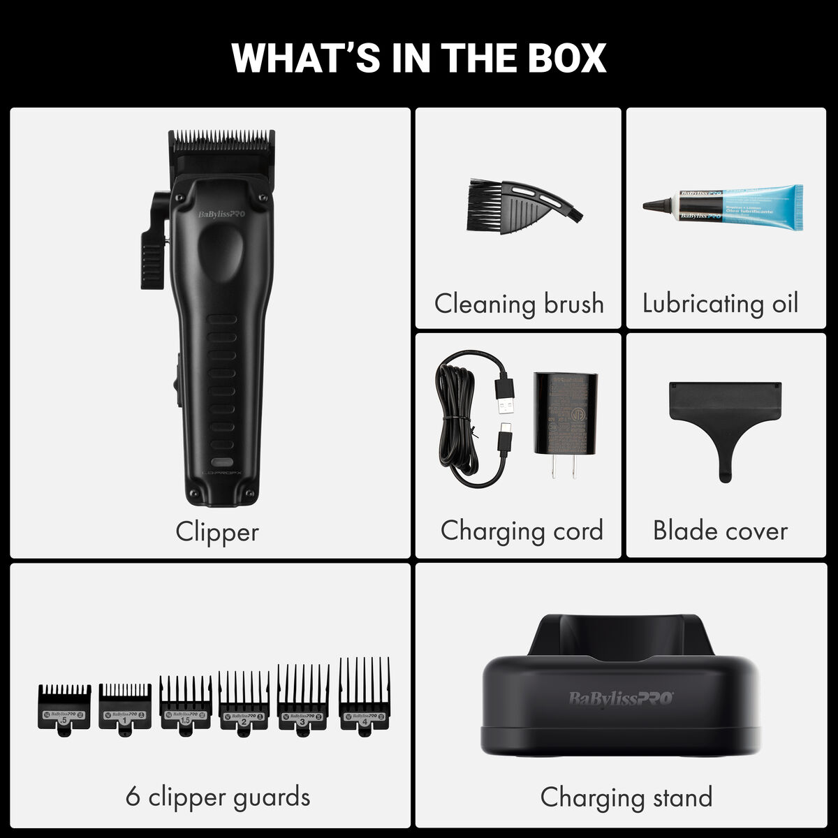BaBylissPRO&reg; LO-PROFX Compact Series Clipper (Matte Black), , hi-res 9
