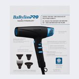 BaBylissPRO&reg; Nano Titanium&trade; Limited Edition Black & Blue Professional High-Speed Dual Ionic Dryer, , hi-res 6