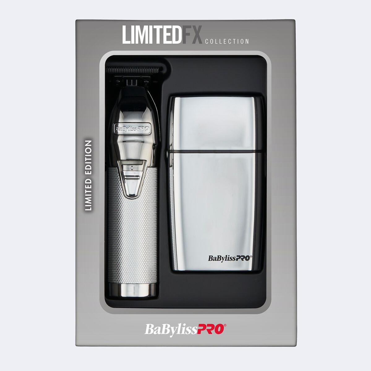 BaBylissPRO&reg; LimitedFX Silver Trimmer and Double-Foil Shaver Gift Set, , hi-res 1