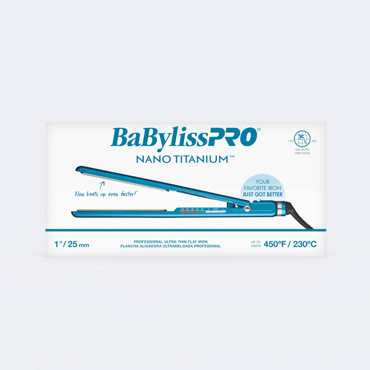 BaBylissPRO&reg; Nano Titanium&trade; 1" Digital Ultra-Thin Flat Iron, , hi-res 4