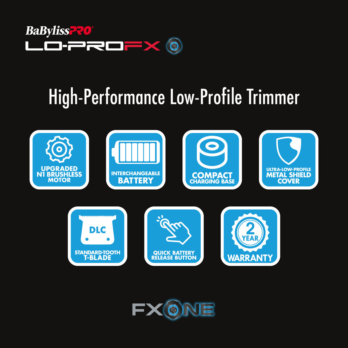 BaBylissPRO&reg; FXONE&trade; Lo-ProFX High Performance Low-Profile Trimmer, , hi-res 7