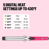 BaBylissPRO&reg; Limited Edition Extended-Barrel 1&frac14;" Curling Iron (Hot Pink), , hi-res 6