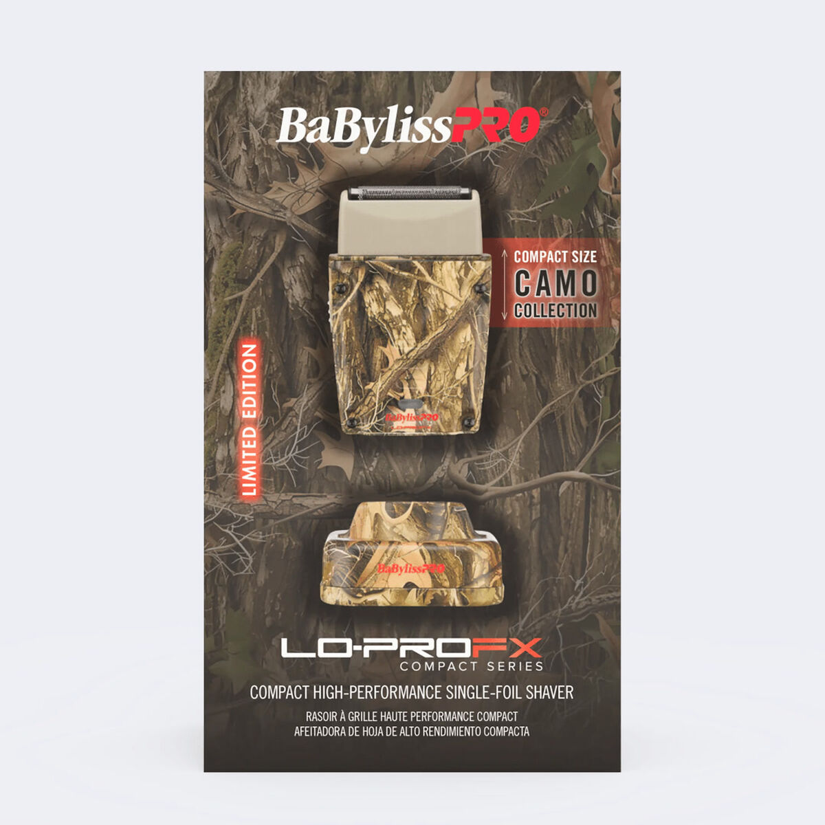 BaBylissPRO&reg; Limited Edition LO-PROFX Compact Single-Foil Shaver (Camo), , hi-res 4