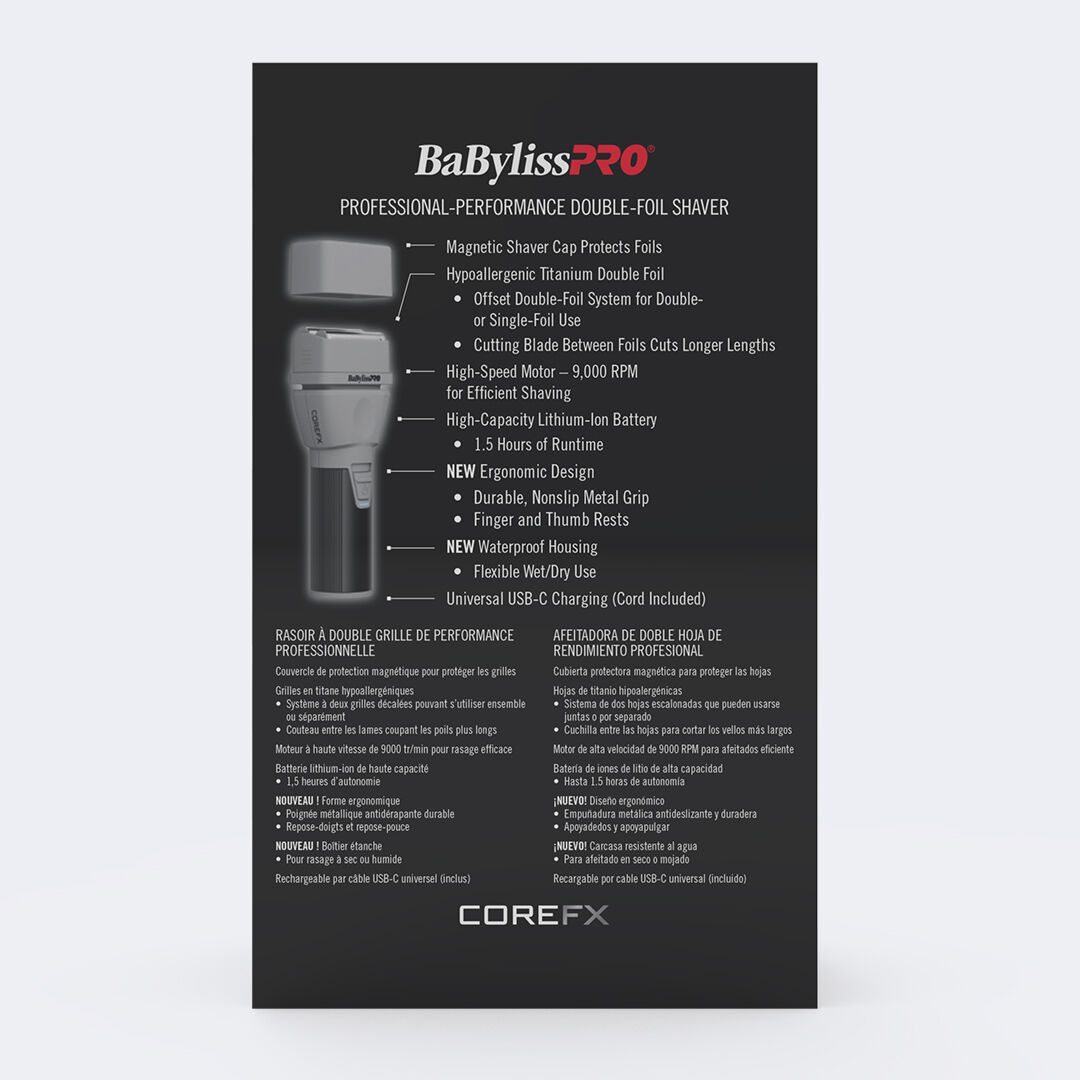 COREFX Double-Foil Shaver (FX75FS2) - BaBylissPRO