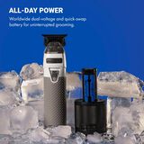 BaBylissPRO&reg; Limited Edition FXONE All-Metal Interchangeable Battery Trimmer FrostByte, , hi-res 4