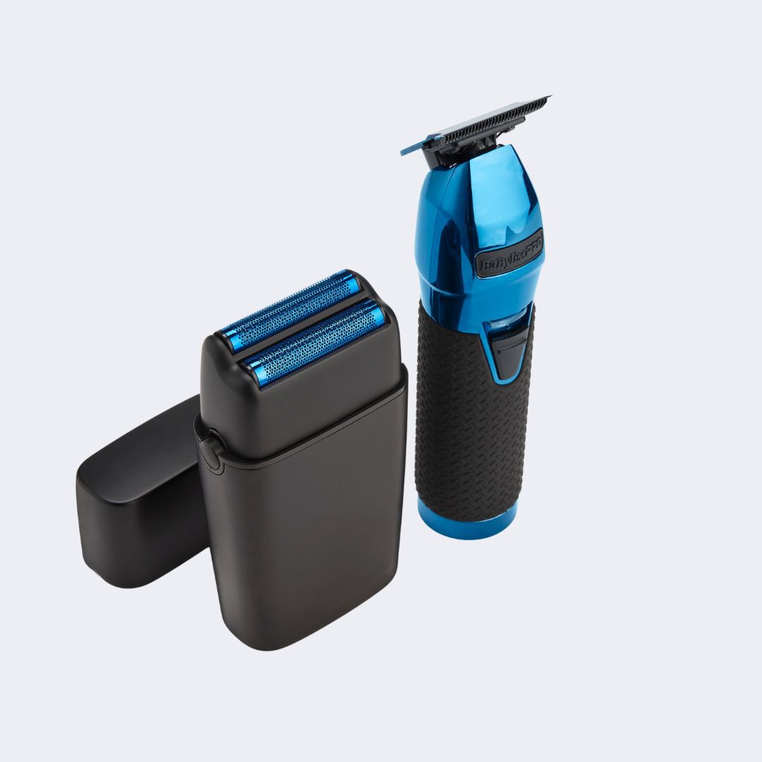 Limited Edition Black & Blue Trimmer and Shaver Gift Set | BaBylissPRO