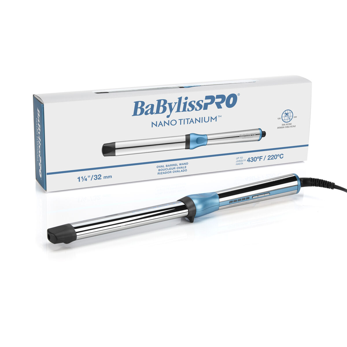 BaBylissPRO&reg; Nano Titanium&trade; 1 1/4" Oval Barrel Wand, , hi-res 11