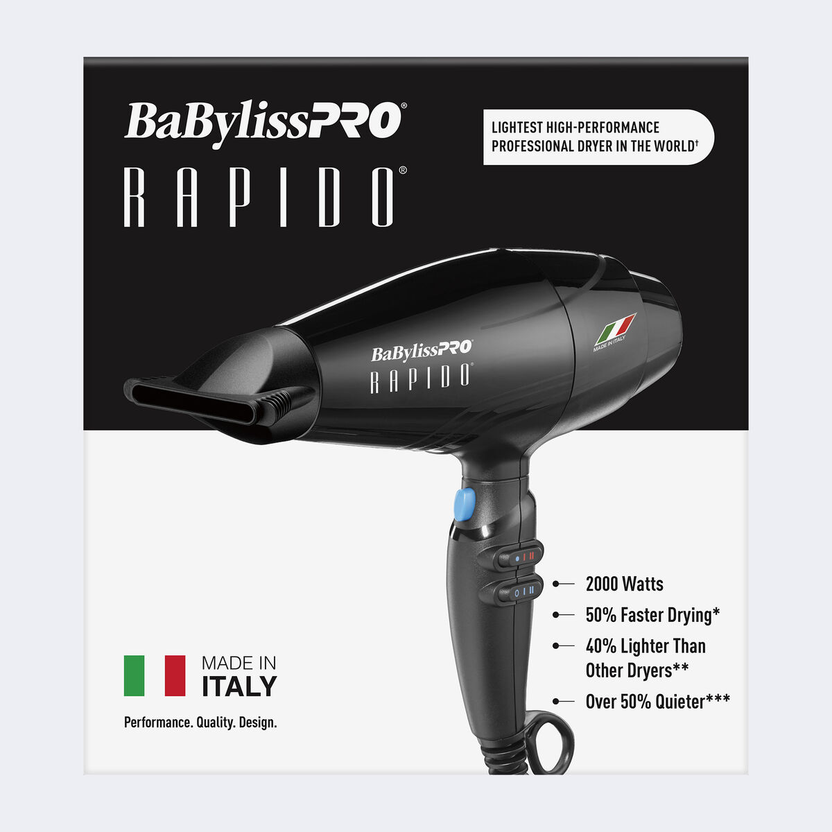 BaBylissPRO&reg; Rapido&reg;  Dryer (BLACK), , hi-res 5