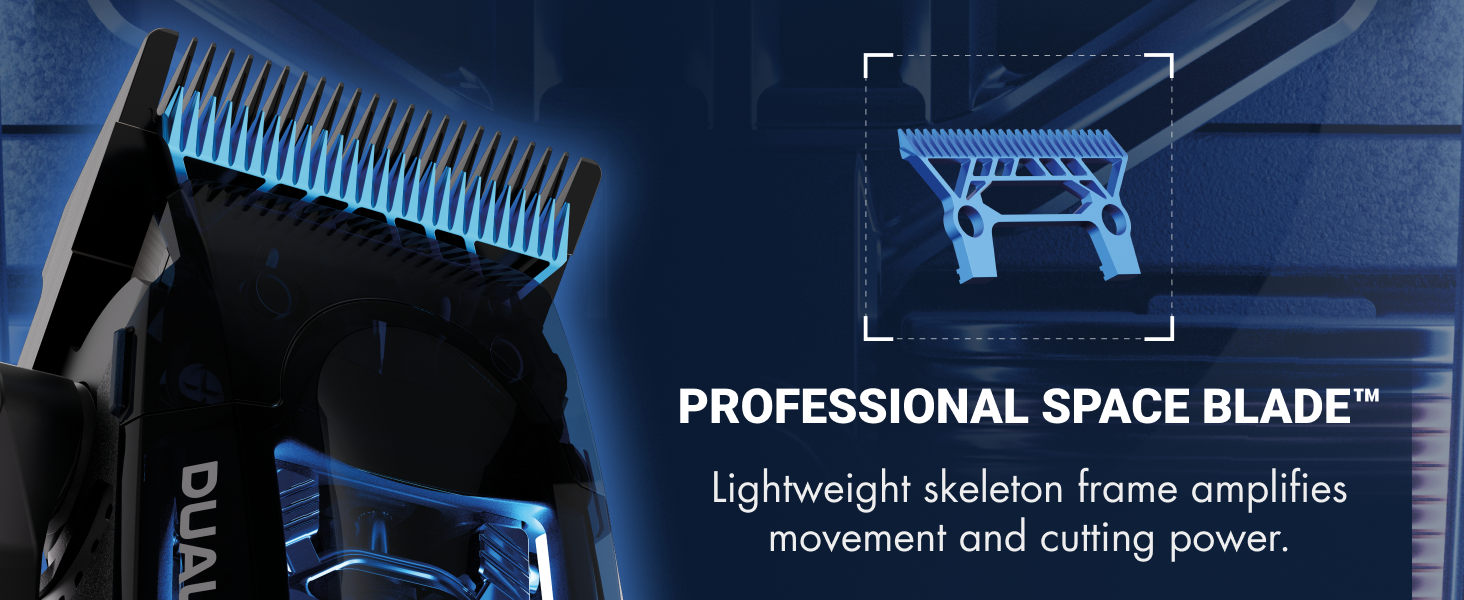 nothing cuts like this professional space blade. experience more cutting power than ever before with reimagined blades that have a lightweight skeleton frame which can amplify movement and cutting power.